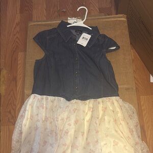 Lilt Blue and White Kids Casual Dress